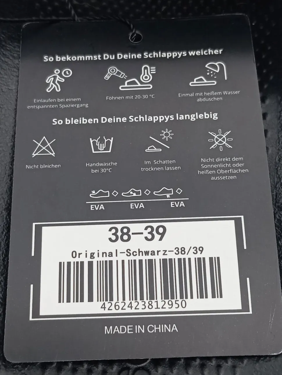 Badeslipper Größe 38