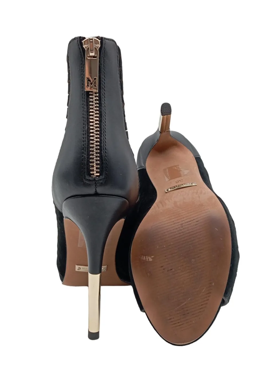 Peeptoe-Stiefeletten Größe 36